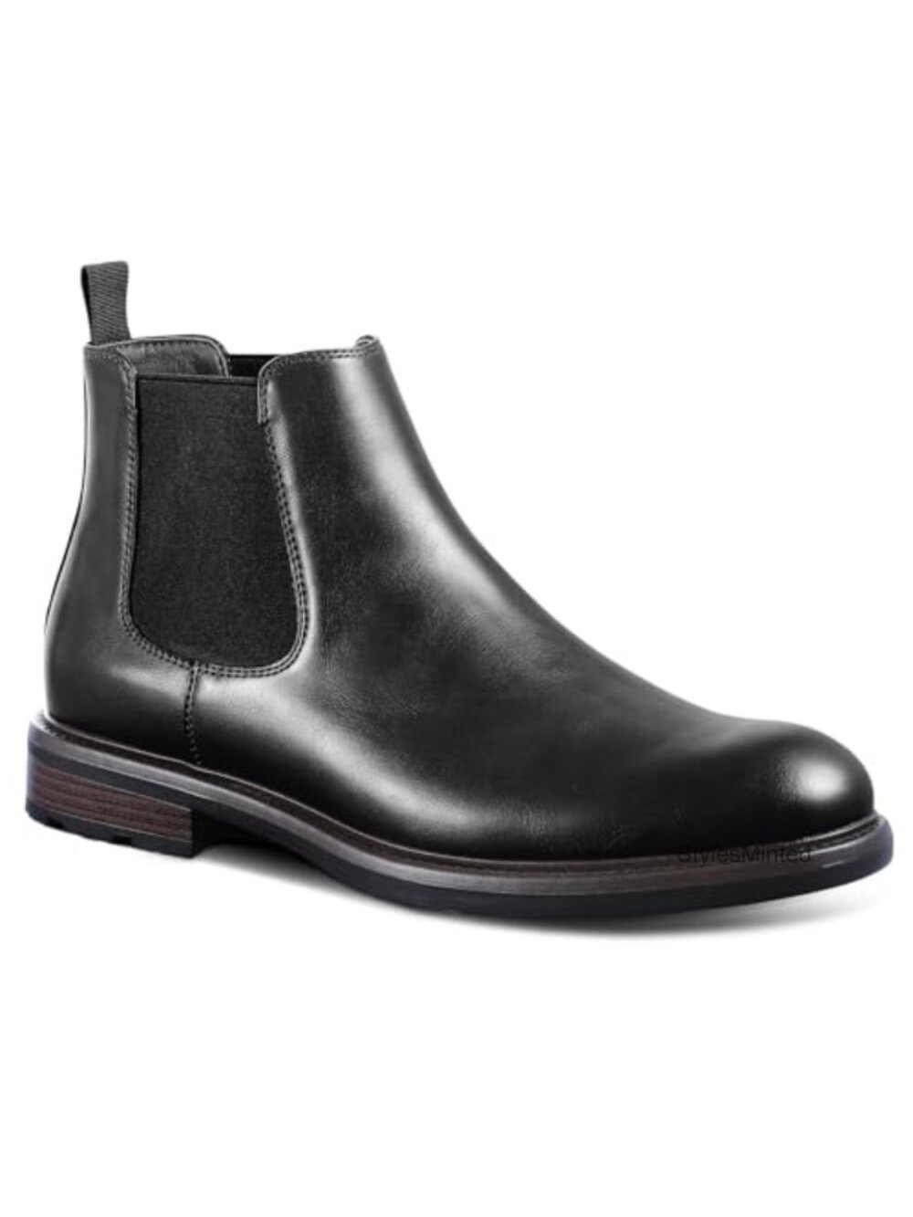 Men's Chelsea Slip-On Boots Faux Leather Ankle Boots Casual Dress